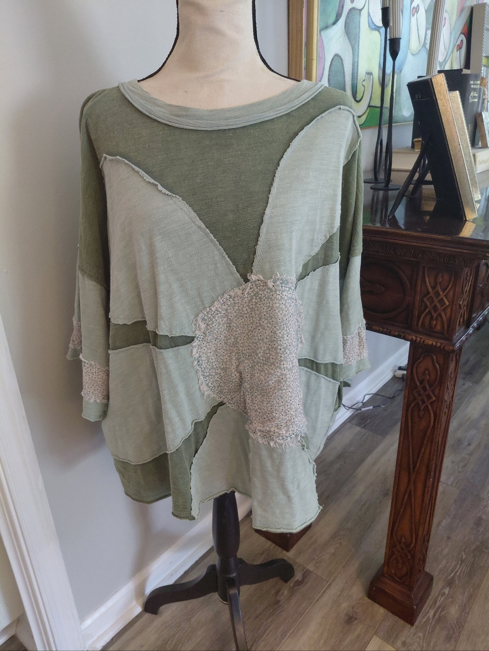Oli & Hali Oversized Patchwork Daisy Top